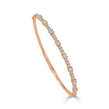 Load image into Gallery viewer, 14k Gold 1ct Diamond Flexible Stackable Bangle
