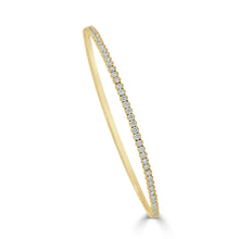 Load image into Gallery viewer, 14k Gold 3/4ct Diamond Flexible Stackable Bangle
