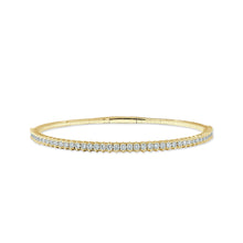 Load image into Gallery viewer, 14k Gold 1ct Diamond Flexible Stackable Bangle
