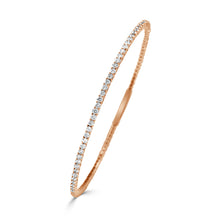 Load image into Gallery viewer, 14K Gold 1.70ct Diamond Flexible Stackable Bangle
