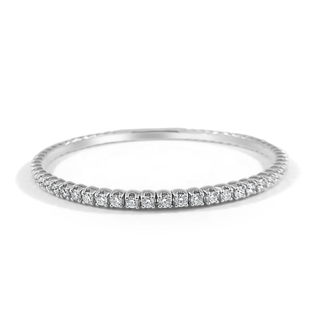 14k Gold 2.70ct Diamond Flexible Stackable Bangle