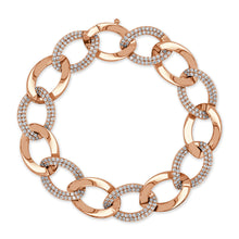 Load image into Gallery viewer, 14K Gold Diamond Link Bracelet
