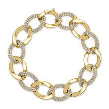 Load image into Gallery viewer, 14K Gold Diamond Link Bracelet
