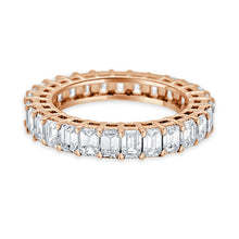 Load image into Gallery viewer, 14K White Gold Emerald Cut Diamond Eternity Band
