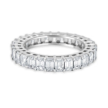 Load image into Gallery viewer, 14K White Gold Emerald Cut Diamond Eternity Band
