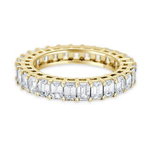 Load image into Gallery viewer, 14K White Gold Emerald Cut Diamond Eternity Band
