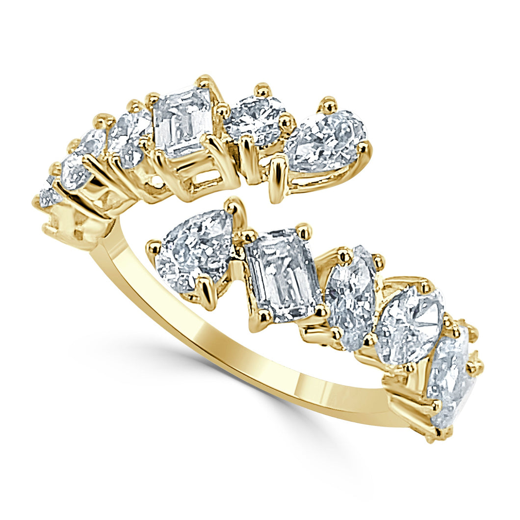 14K Gold Fancy Shape Diamond Ring