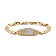 Load image into Gallery viewer, 14K Gold Diamond Bar Link Bracelet
