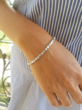 Load image into Gallery viewer, 14K White Gold Baguette &amp; Round Diamond Aleternating Bracelet 7&quot;
