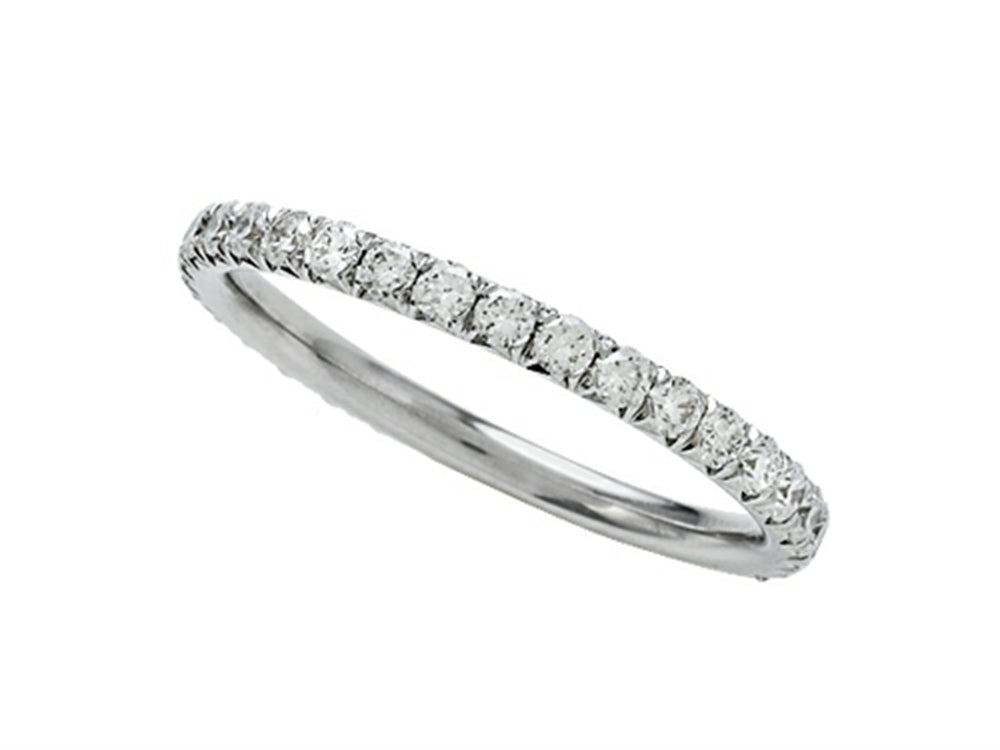 14K White Gold Diamond Eternity Band