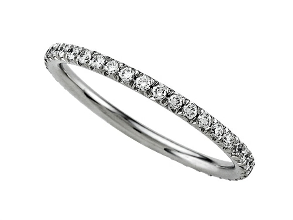 14K White Gold Diamond Eternity Band