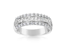 Load image into Gallery viewer, 14K White Gold Diamond Half Way Around Band
