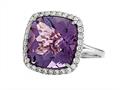 Load image into Gallery viewer, 14K Yellow Gold Amethyst &amp; Diamond Ring
