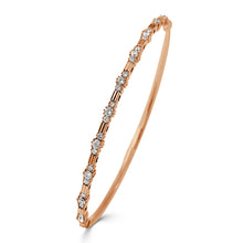 Load image into Gallery viewer, 14k Gold 0.75ct Diamond Flexible Stackable Bangle
