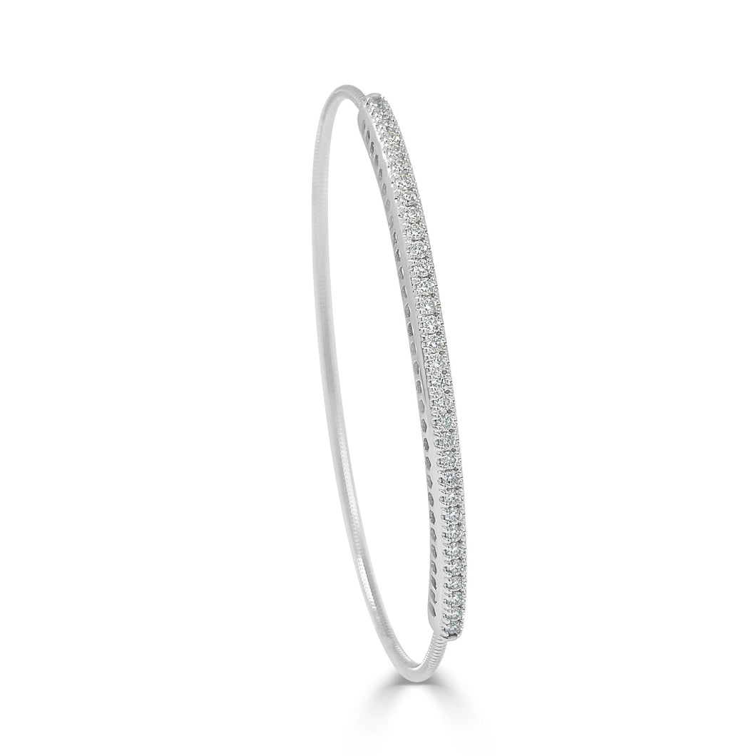 14k Gold 0.60ct Diamond Flexible Stackable Bangle