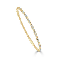 Load image into Gallery viewer, 14k Gold 1.55ct Diamond Flexible Bangle
