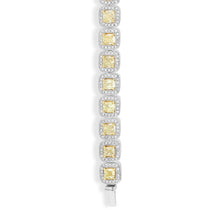 Load image into Gallery viewer, 18K White Gold Yellow &amp; White Diamond Bracelet
