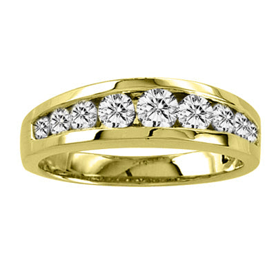 14K Yellow Gold Diamond Graduate Band