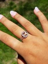 Load image into Gallery viewer, 14K Rose Gold Morganite &amp; Diamond Ring -Size 6.5
