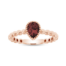 Load image into Gallery viewer, 14K Gold Pear Shape Birth Stone Bead Ring
