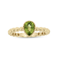 Load image into Gallery viewer, 14K Gold Pear Shape Birth Stone Bead Ring
