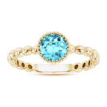 Load image into Gallery viewer, 14K Gold Round Birth Stone Bead Ring
