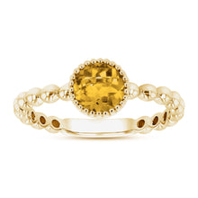 Load image into Gallery viewer, 14K Gold Round Birth Stone Bead Ring
