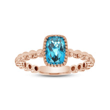 Load image into Gallery viewer, 14K Gold Cushion Birth Stone Bead Ring
