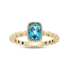 Load image into Gallery viewer, 14K Gold Cushion Birth Stone Bead Ring
