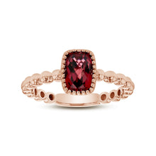 Load image into Gallery viewer, 14K Gold Cushion Birth Stone Bead Ring
