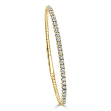 Load image into Gallery viewer, 14K Gold Diamond Flexible Bangle
