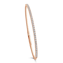 Load image into Gallery viewer, 14K Gold Diamond Flexible Bangle 1ct
