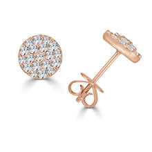 Load image into Gallery viewer, 14K Diamond Cluster Stud Earrings
