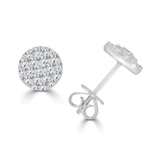 Load image into Gallery viewer, 14K Diamond Cluster Stud Earrings
