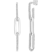 Load image into Gallery viewer, 14K Gold Large Diamond Link Earrings
