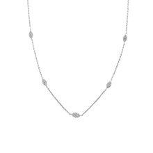 Load image into Gallery viewer, 14K Gold Diamond 0.32cts Station Necklace 16-18&quot; Inches
