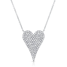 Load image into Gallery viewer, 14K Gold Diamond Pave Heart Necklace
