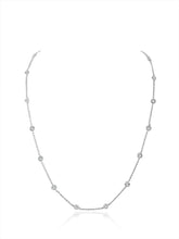 Load image into Gallery viewer, 14K Yellow Gold 1.30ct Diamond Station Necklace 18&quot;
