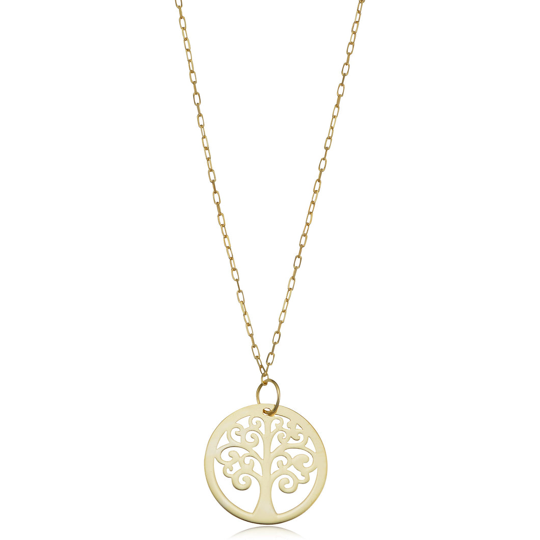 14K Yellow Gold Tree of Life Pendant