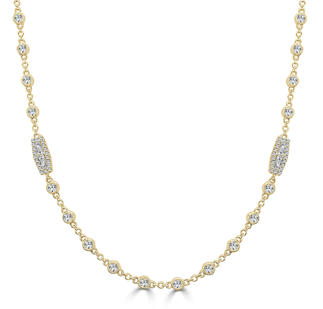 18K Gold Diamond Necklace 32