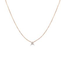 Load image into Gallery viewer, 14K Gold Diamond Bezel Set Necklace
