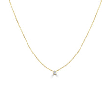 Load image into Gallery viewer, 14K Gold Diamond Bezel Set Necklace
