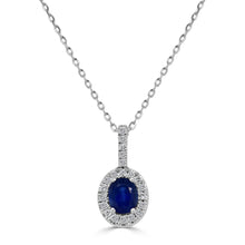 Load image into Gallery viewer, 14K Yellow Gold Sapphire &amp; Diamond Pendant
