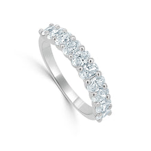 Load image into Gallery viewer, 14K White Gold Diamond Oval Band
