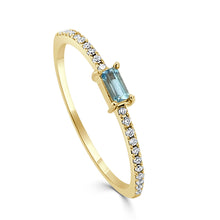 Load image into Gallery viewer, 14K Gold Birthstone &amp; Diamond Stackable Rings
