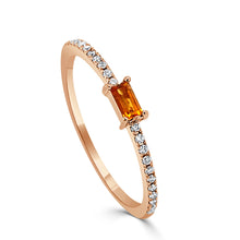 Load image into Gallery viewer, 14K Gold Birthstone &amp; Diamond Stackable Rings
