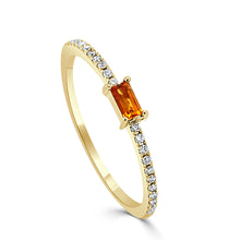 Load image into Gallery viewer, 14K Gold Birthstone &amp; Diamond Stackable Rings
