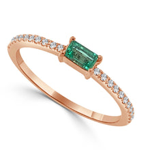 Load image into Gallery viewer, 14K Gold Birthstone &amp; Diamond Stackable Rings
