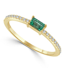 Load image into Gallery viewer, 14K Gold Birthstone &amp; Diamond Stackable Rings
