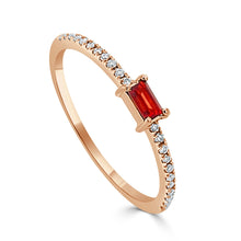 Load image into Gallery viewer, 14K Gold Birthstone &amp; Diamond Stackable Rings
